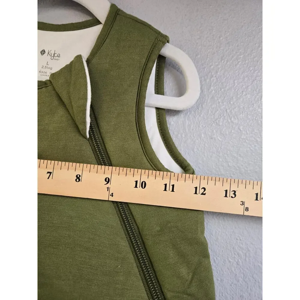 Kyte Baby Olive Green Bamboo Rayon Sleep‎ Bag Sack 2.5 TOG Size Large